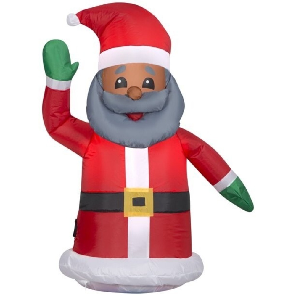 Gemmy Airblown Inflatable African American Santa Car Buddy 3Ft LED Christmas New - Picture 4 of 9